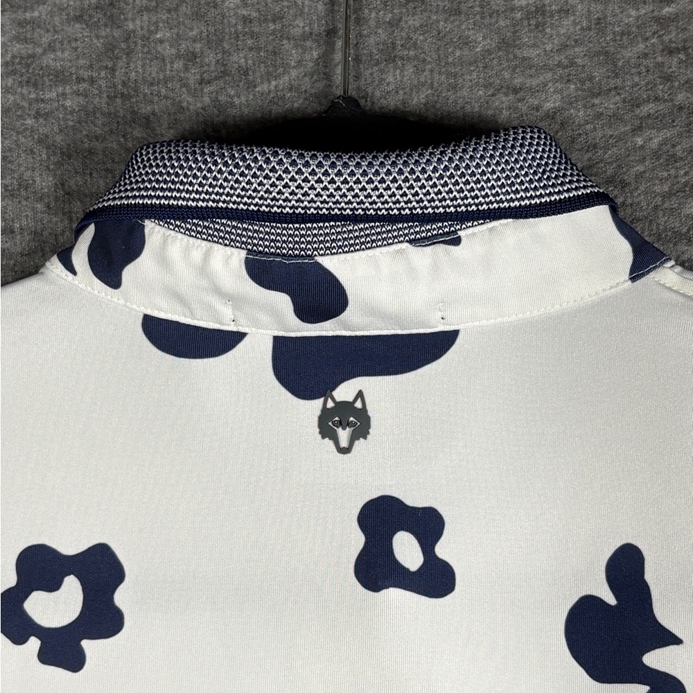 Greyson White and Navy Floral Polo Shirt - Picture 9 of 9